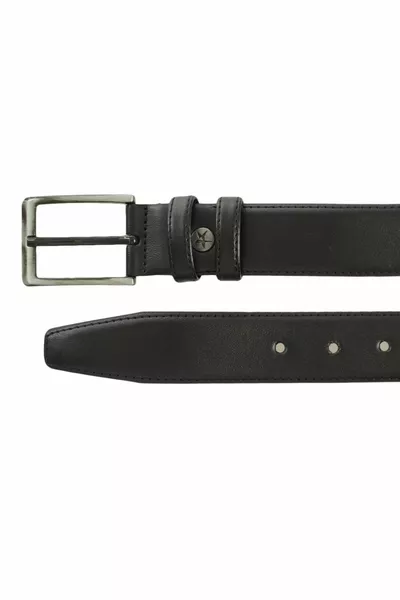 Erkek Siyah Dikişli Klasik Kemer