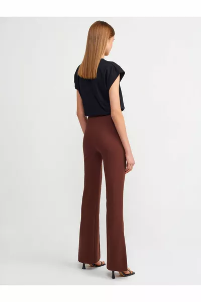  Spanish Leg Hose mit Schlitzen-braun