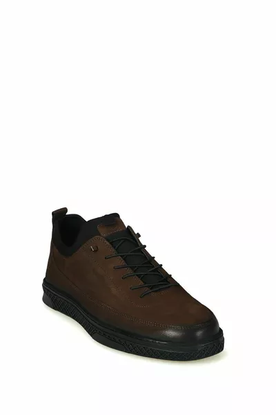 Chaussures Premon en cuir véritable marron pour hommes