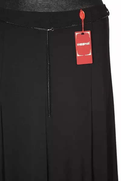 تنورة سوداء مطاطية غير مبطنة نسائية صفا ساندي مجزأة