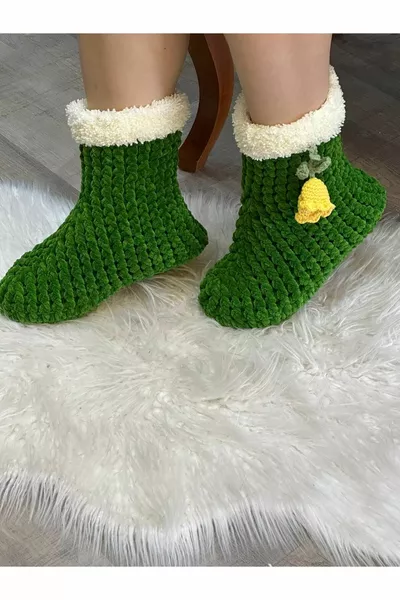 FEUTRE VELOURS SEMELLE POMPON MAISON BOTTES MAISON CHAUSSURES