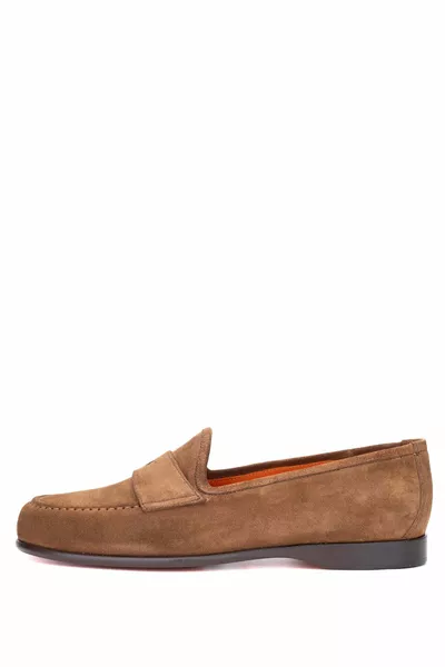 Мъжки обувки от естествена кожа от тютюнев велур