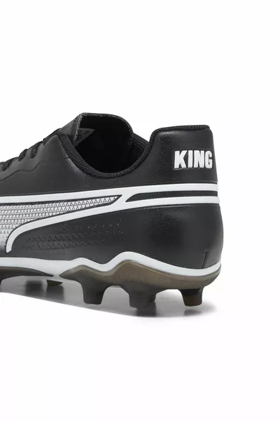 KING MATCH FG/AG PUMA Черный-PUMA Серебристые  МУЖСКИЕ ФУТБОЛЬНЫЕ БУТСЫ