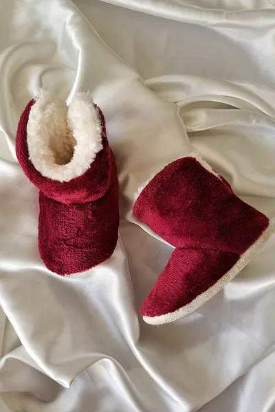 Pluche Baby Gevederde Antislip Zool Laarsjes  Maanden Panduf