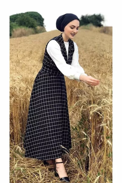 Vrouwen Gile-Belt Jurk /Zwart