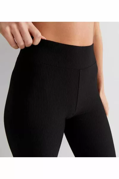 أسود سروال قصير عالية الخصر الجوارب