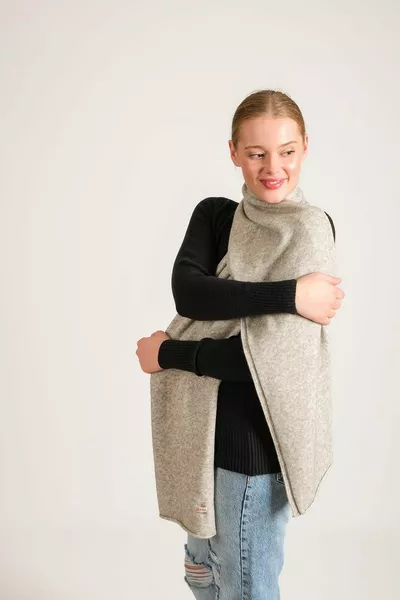 وشاح ميلانج سوفت تاتش للسيدات رمادي 