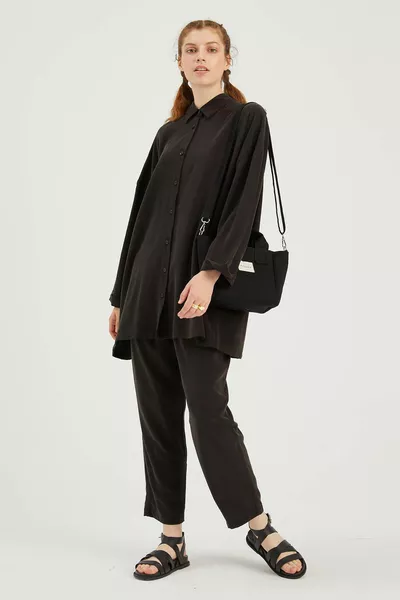 Mini Canvas Tas Zwart