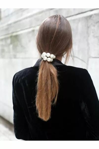 Pince à cheveux flexible en perle femme