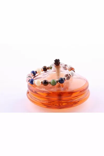 Zertifiziertes Studentenarmband - Gedächtnis, Konzentration, Böser Blick, Widerwillen, Erfolg -Naturstein-8