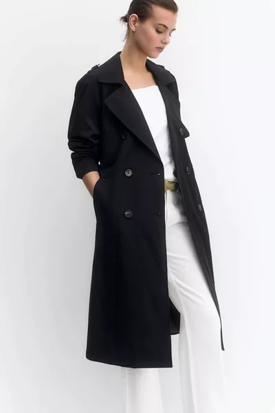 Trench coat with belt