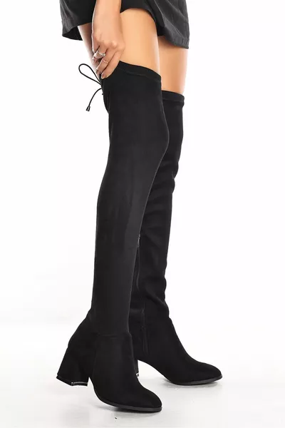  Casual stretchlaarzen voor dames/Zwart/