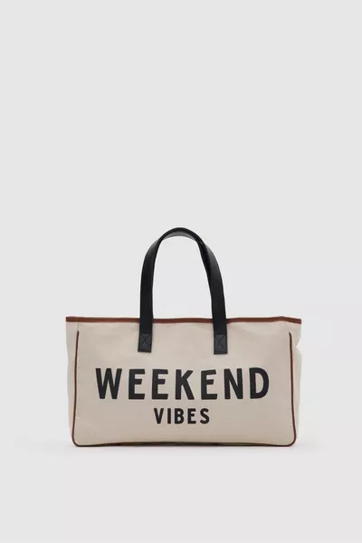 المرأة قماش قماش حقيبة الشاطئ عطلة نهاية الأسبوع المشاعر 