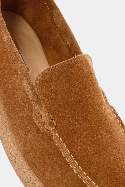 Maegan Women's Camel Real Suede Leather Loafer