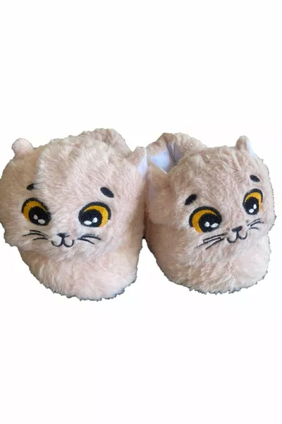 باندوف لطيف القط الشكل أفخم الشتاء النعال منزل مريح