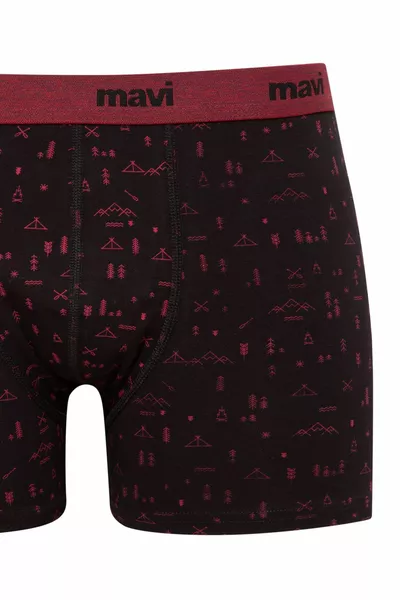 Черный боксер с графическим принтом 