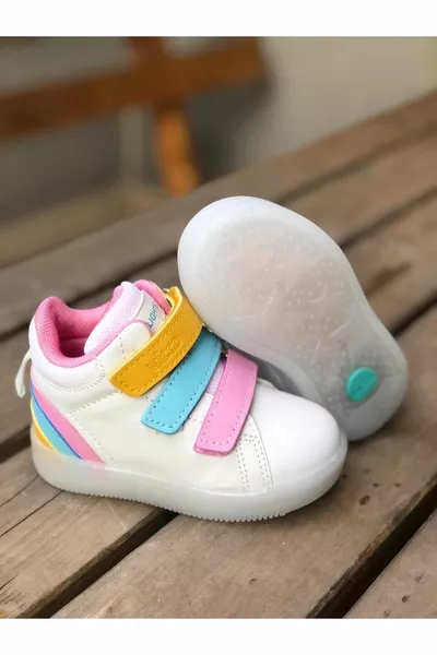 قوس قزح الكاحل مضاءة الفرقة أحذية رياضية للأطفال