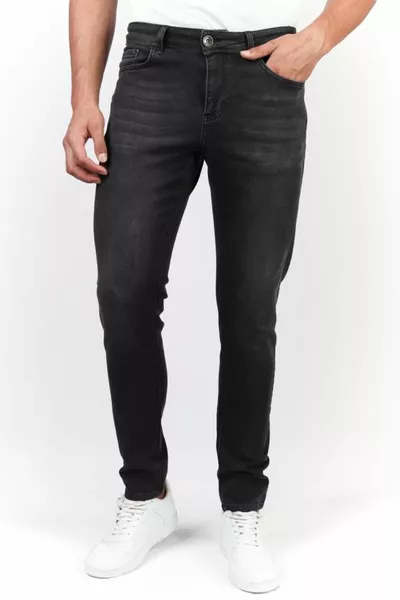 Men's Anthracite Slim Fit Lycra Stretchy Denim Jean Jeans Hlt k