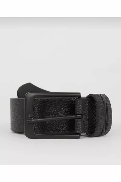 Cintura da uomo Cintura in denim nera da 4,5 cm