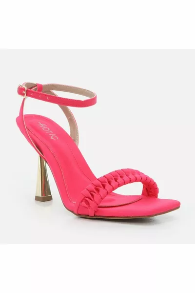 فوشيا صنادل نسائية بكعب عال