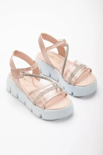 ارتفاع نعل الفتيات الصنادل ، الصنادل الفيلكرو