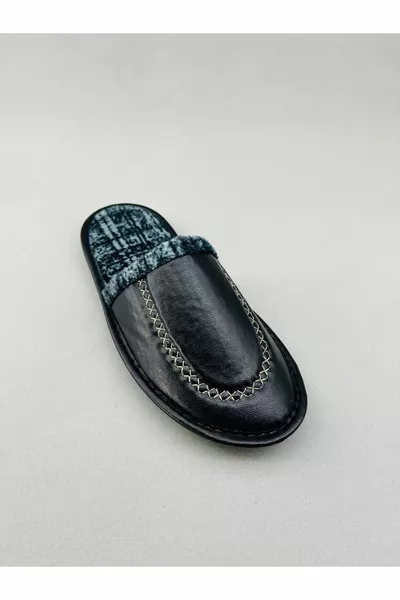 Pantofole da casa da uomo in pelle