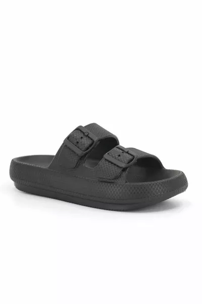 Plage Piscine Jardin Mer Chalet Doux Épais Semelle Double Bande Unisexe Casual Pantoufles