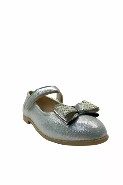  Ортопедични момичета Сребърни каменни балетки