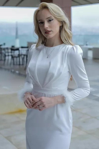 أكمام إكرو حجاب Otrichli مساء اللباس