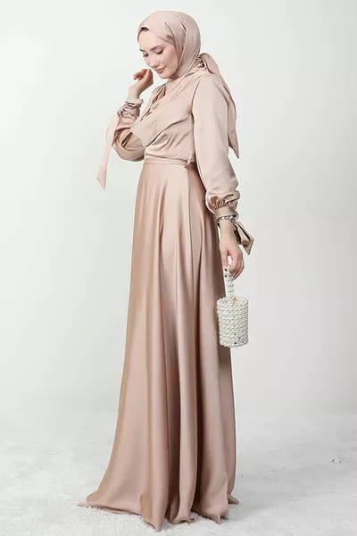 Degaje مساء اللباس مسحوق الضوء مع العلاقات الذراع