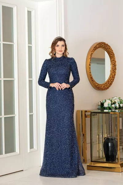 حجر السمك الحجاب فساتين السهرة