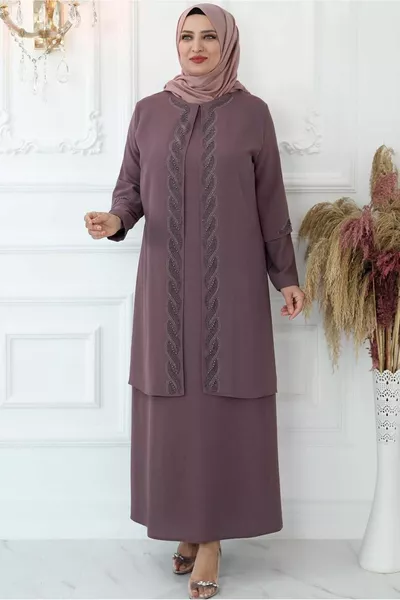 المرأة الوردي (ROSE) حجر مطرزة مساء اللباس T 