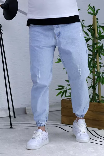 Мужская штанина с эластичным когтем Boyfiren Джинсы Pnt. 