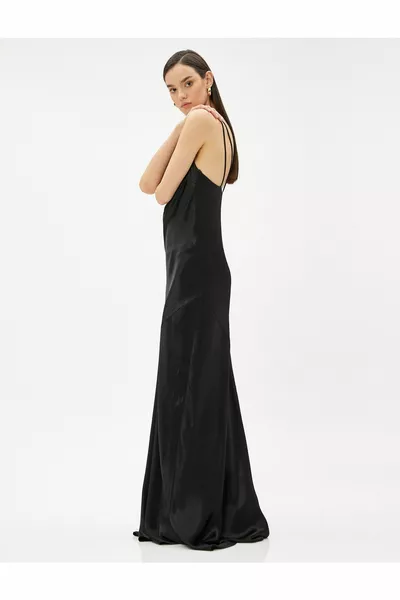 Риба вечерна рокля едно рамо