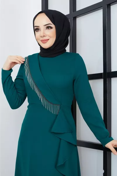 المرأة سلسلة مفصلة أمين مساء اللباس