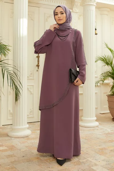 Hürrem Plus Size Abendkleider - Lila