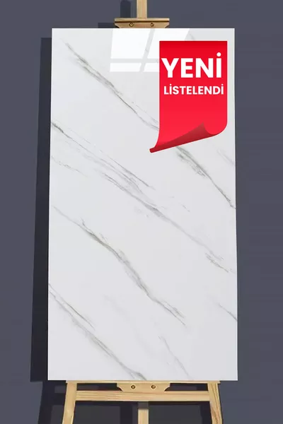 Pannello da Parete in PVC per Bagno WC in Schiuma Ceramica Autoadesiva con Motivo in Marmo Bianco