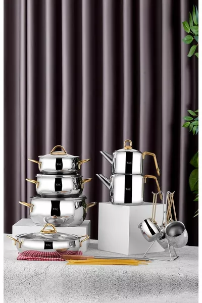 Vallena Partial Steel Wedding Set Gold