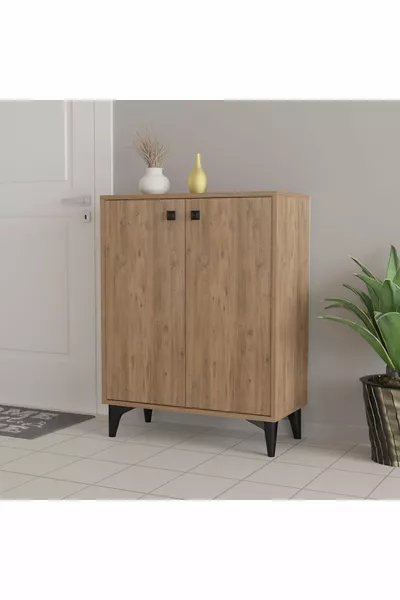 Artemis 4-Shelf 2-Door Shoe Cabinet Atlantic Pine