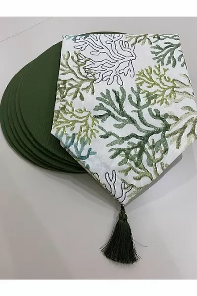 Американская скатерть с морским узором и комплект из 6 подставок под посуду