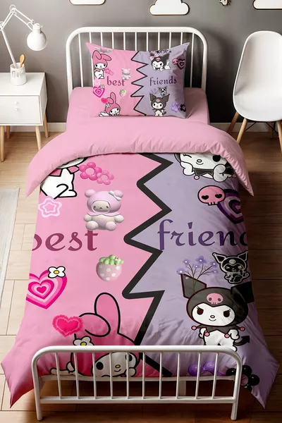 Плик за еднолицно детско одеяло с мотиви на Най-добрите приятели Куоми и Май Мелъди