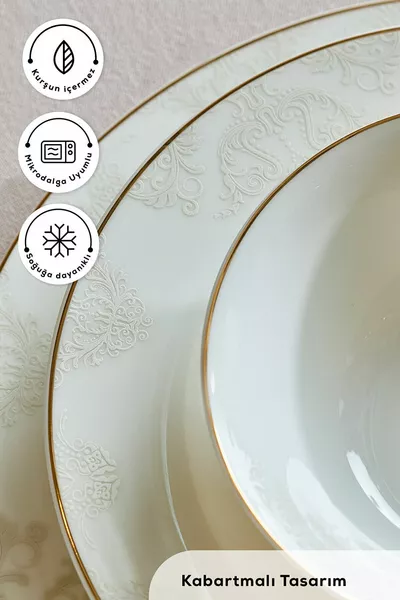 Элегантность Bone Siena Комплект столовой на 1 персону Золото