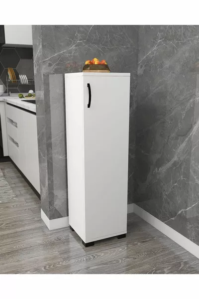 Многофункционален мини шкаф с едно чекмедже за съхранение на провизии, баня