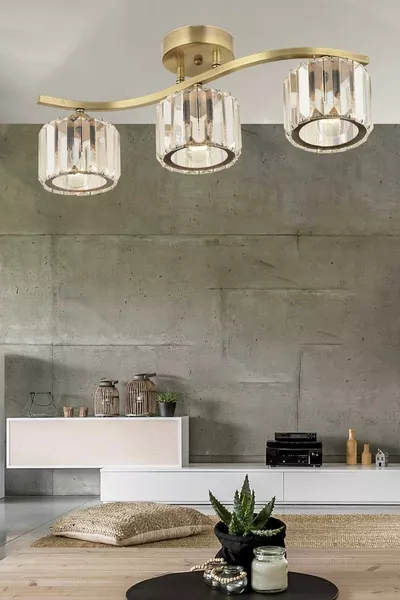 Tufty 3-Lichts Verouderde Kristal Moderne Slaapkamer Woonkamer Kristallen Kroonluchter