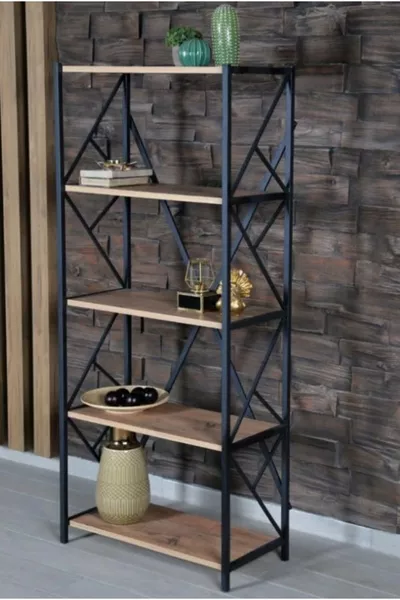 Multifunctionele Wandplank Boekenkast Bloemenstandaard Bloempot Keuken Woonkamer Badkamer Werkkamer Kast met 5 Planken