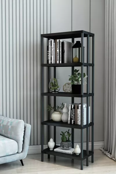 Plank 5 Badkamerrek, Plastic Boekenkast, 5-planken Organizer, Badkamerrek, Tuin Balkon Organizer