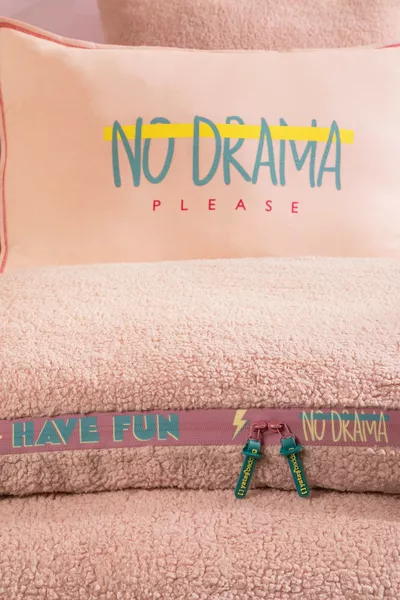 Комплект еднолицеви одеяло и чаршаф Coverme Drama - Пудра