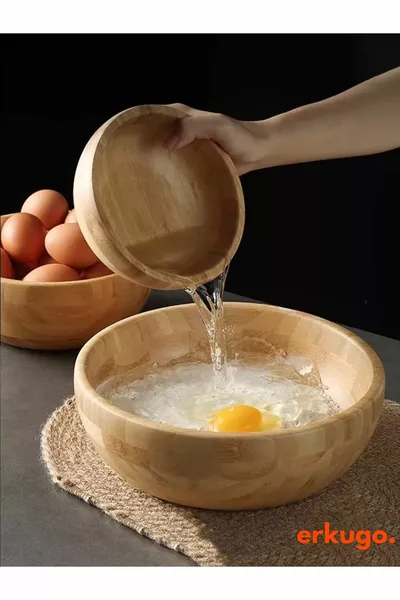 Bambus 3er-Salat-Schale, Servierschale, Dekorative Schale, Skandinavische Schale