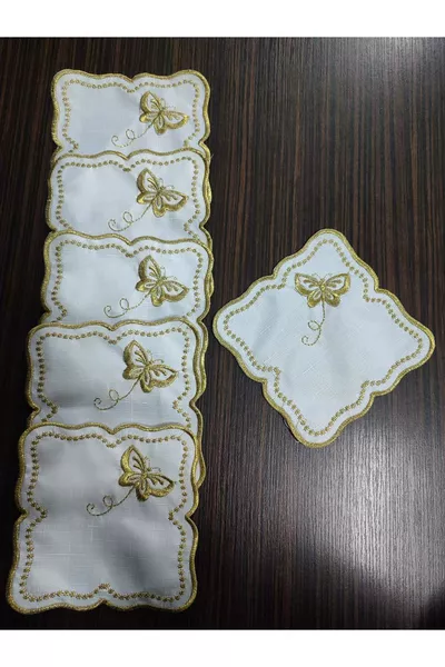 Tovaglioli da presentazione, tovaglioli da cocktail, tovaglioli da caffè, sottobicchieri, set da 6 tovaglioli da presentazione