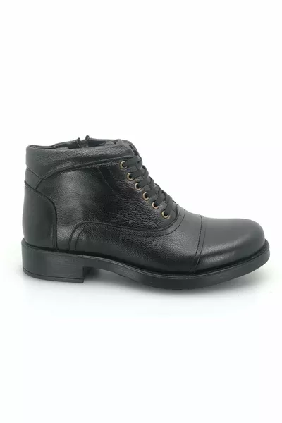 Dropland  Herrenstiefel aus echtem Leder aus Wolle BLACK-SKIN